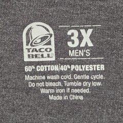 Taco Bell Mountain Dew Baja Blast Employee Crew T Shirt Men’s L Gray