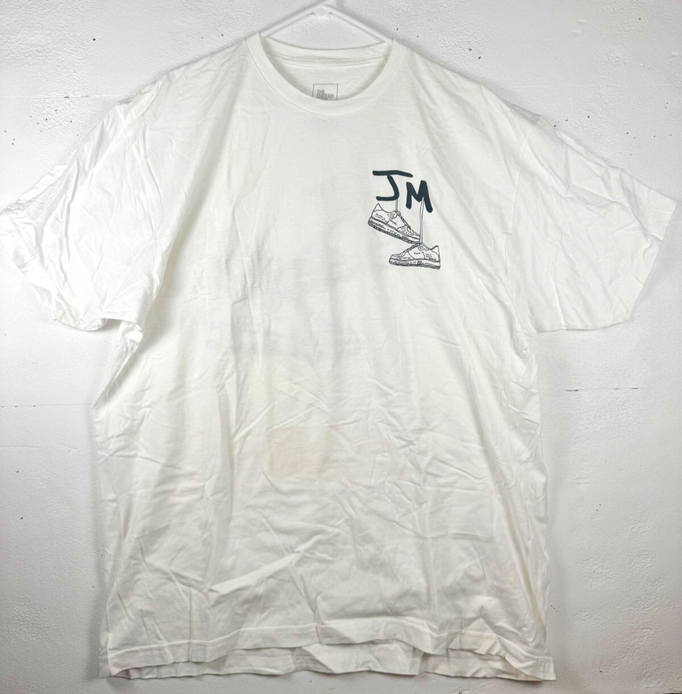 Size 2X – The Thread Shop Sony Jake Miller JM Sneaker Bouquet T-Shirt White