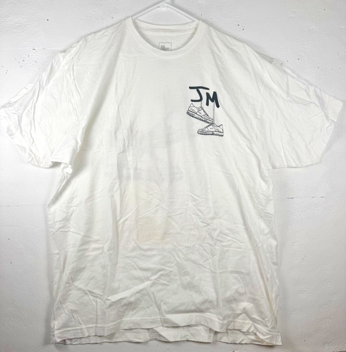 Size 2X – The Thread Shop Sony Jake Miller JM Sneaker Bouquet T-Shirt White