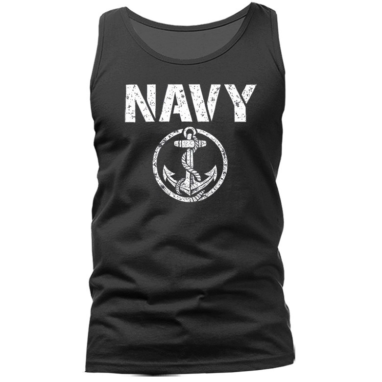 Navy Military Patriotic US Flag Veteran Graphic Tank Top gallery