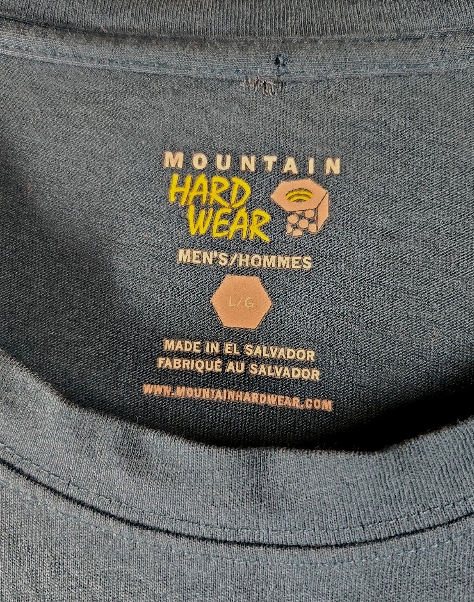 Mountain Hardwear Men's Large Teal Green T-Shirt Short Sleeve Crew Neck Logo gallery