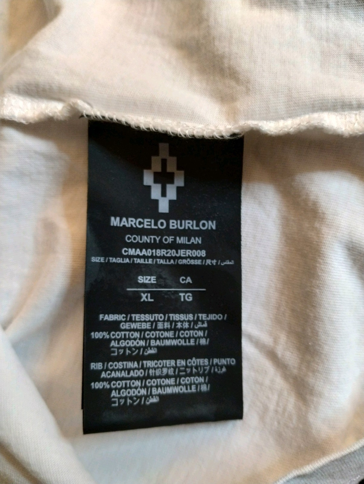 Marcelo Burlon County of Milan Men's XL T-Shirt White Multi-Color Wings NWOT gallery