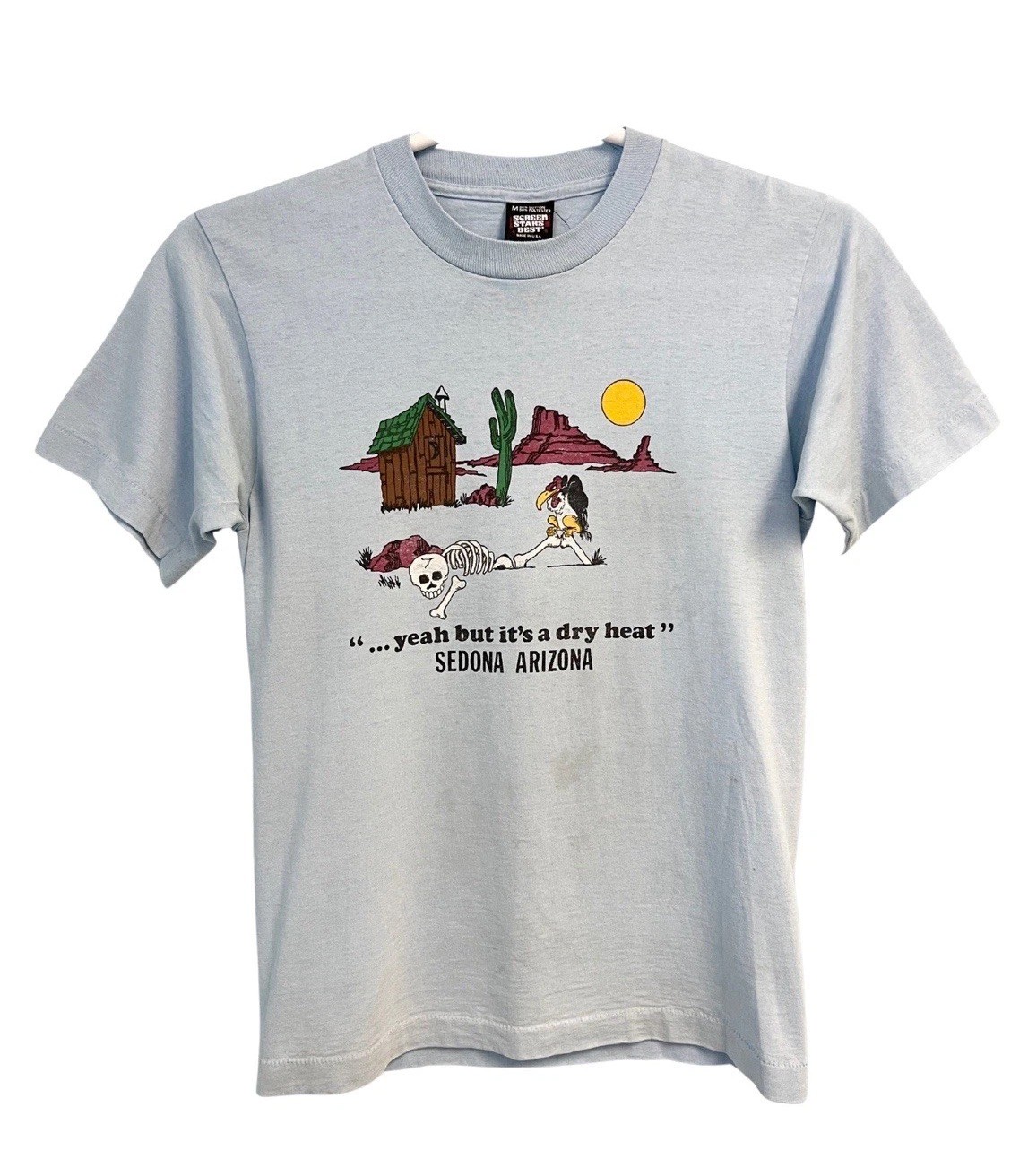 Vintage 80s Sedona Arizona Humor T Shirt Medium Faded Worn Single Stitch USA