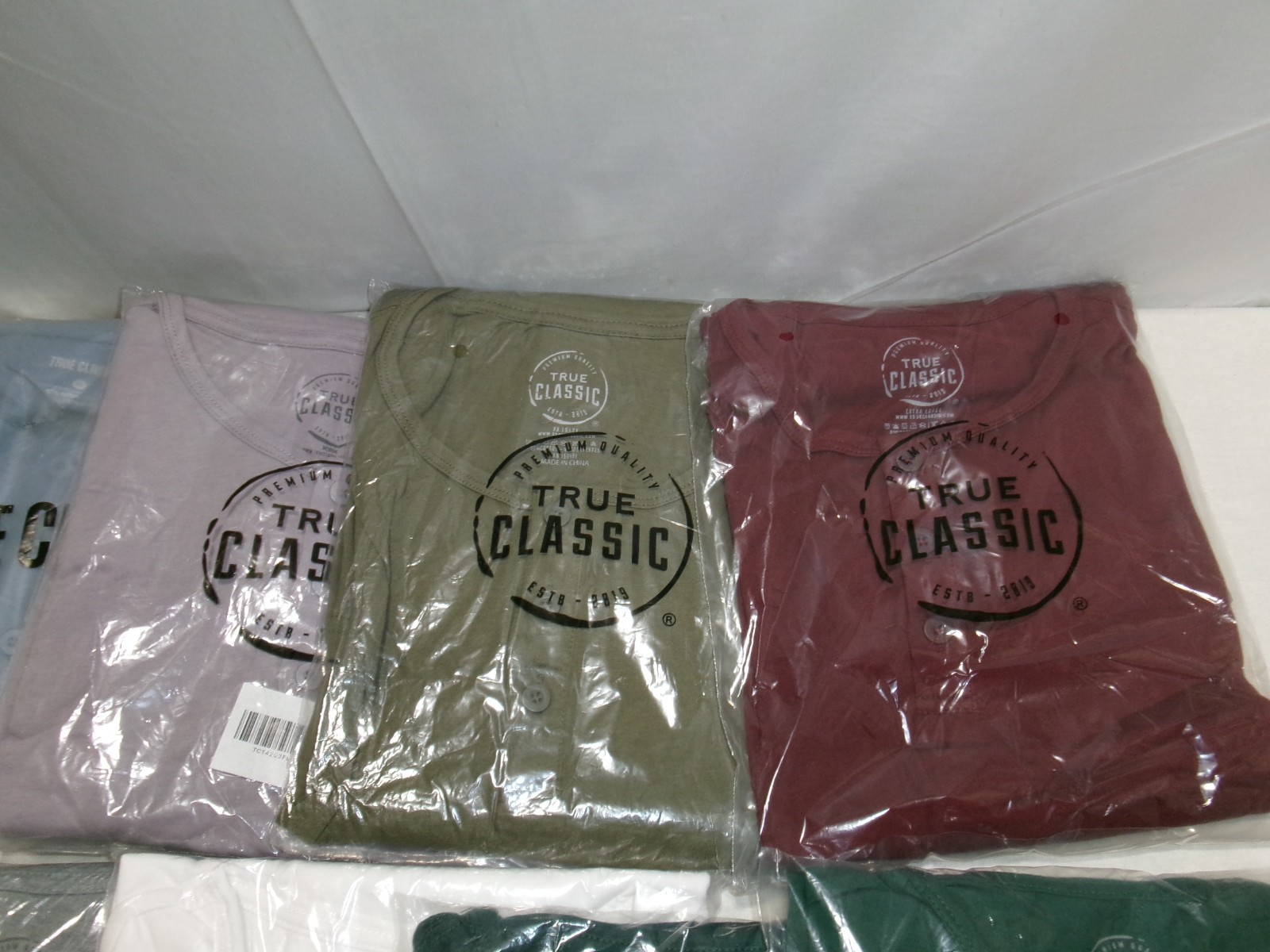 True Classic Henley Long Sleeve Tees Assorted Sizes & Colors gallery