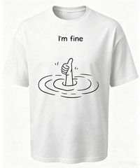 Minimalist Graphic Tee | Dark | I’m Fine Funny T-Shirt | Sarcastic Humor Shirt