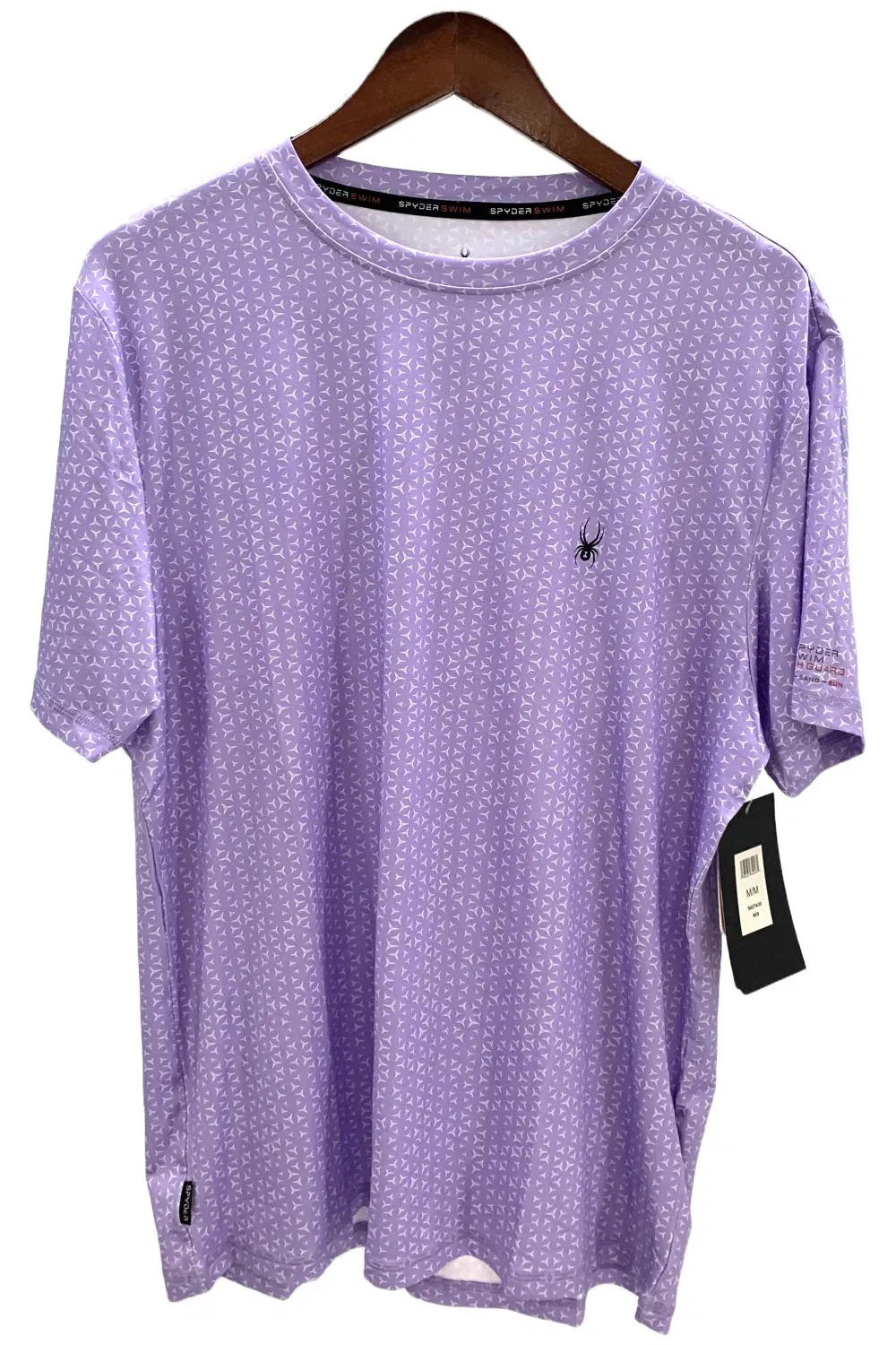 Spyder Men's Standard Quick Dry Short Sleeve Solid Rashguard Purple gallery
