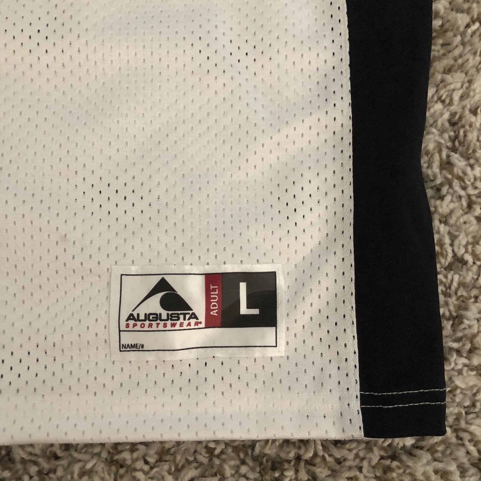 Augusta Sportswear Half-Elastic Cuff Slant Football Jersey Size Large V Neck gallery