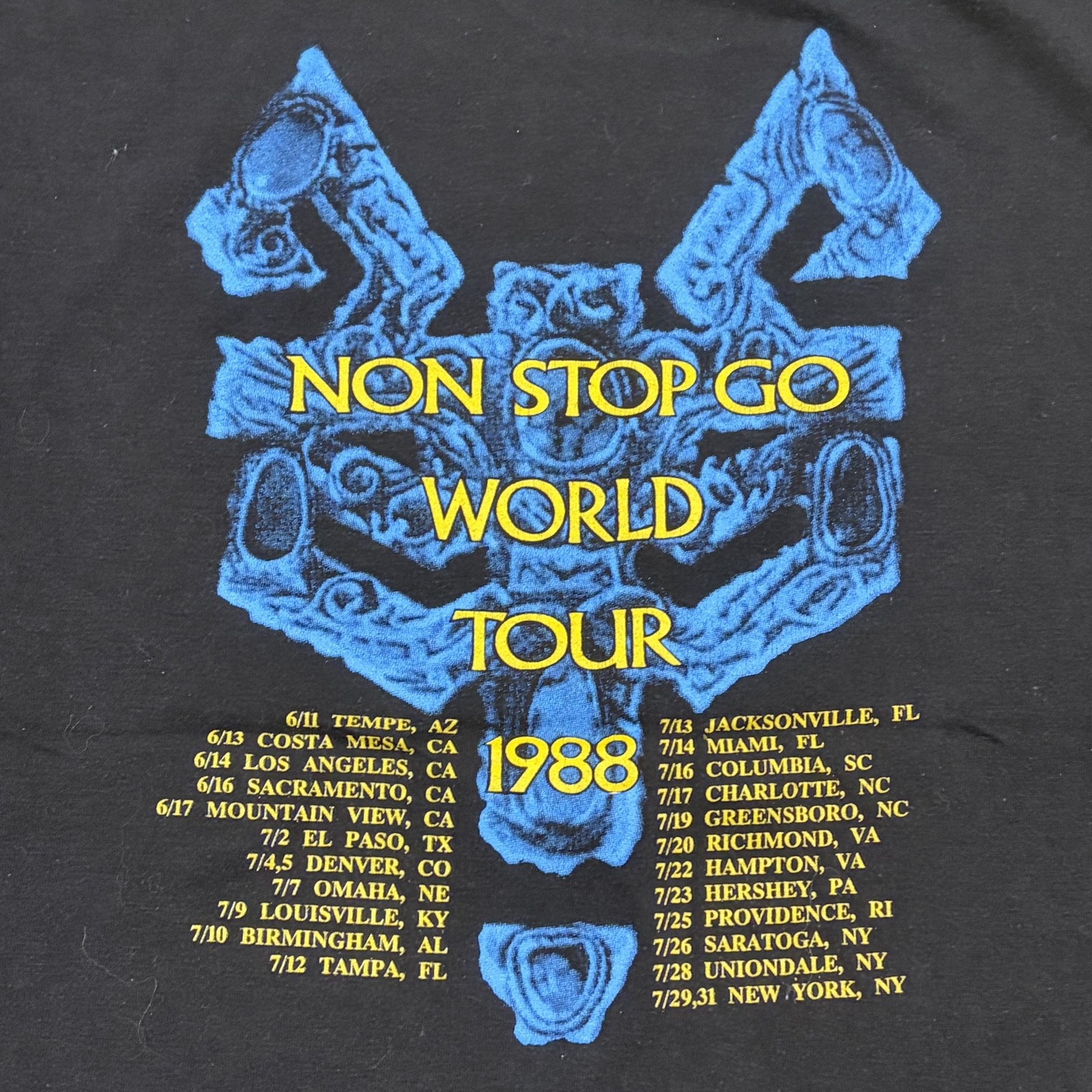 Vintage Robert Plant Shirt Mens Large Black 1988 Non Stop Go Tour Band Tee gallery