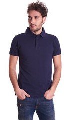TRUSSARDI JEANS REGULAR FIT SOLID COLOR POLO SHIRT – Size S – Blue