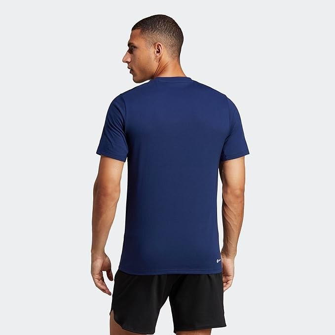 Brand New Adidas Mens Essentials Feelready Training T-Shirt - Navy - FREE SHIP gallery