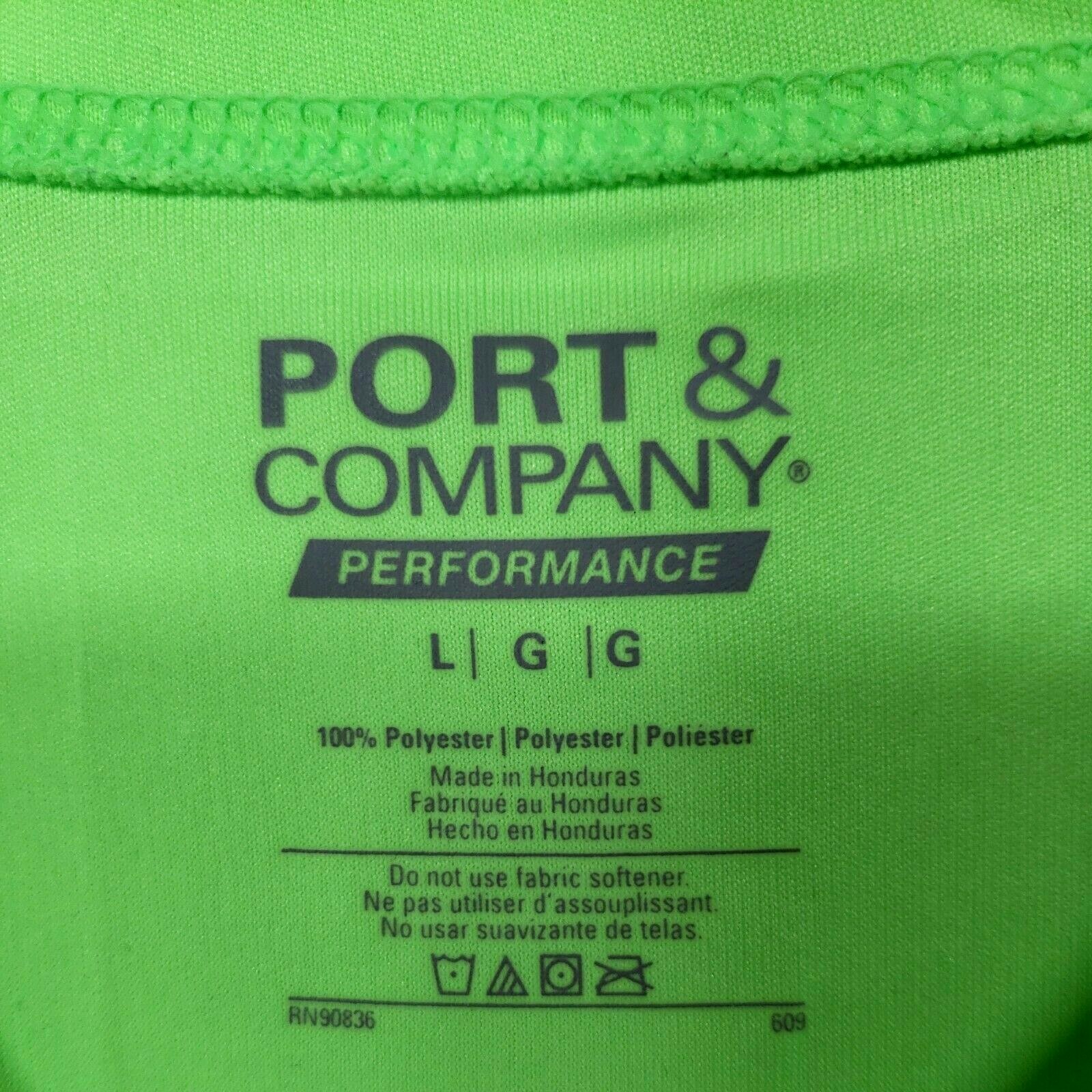Port & Company Hi Vis High Visibility T-Shirt Men's 100% Polyester Lime Green L gallery