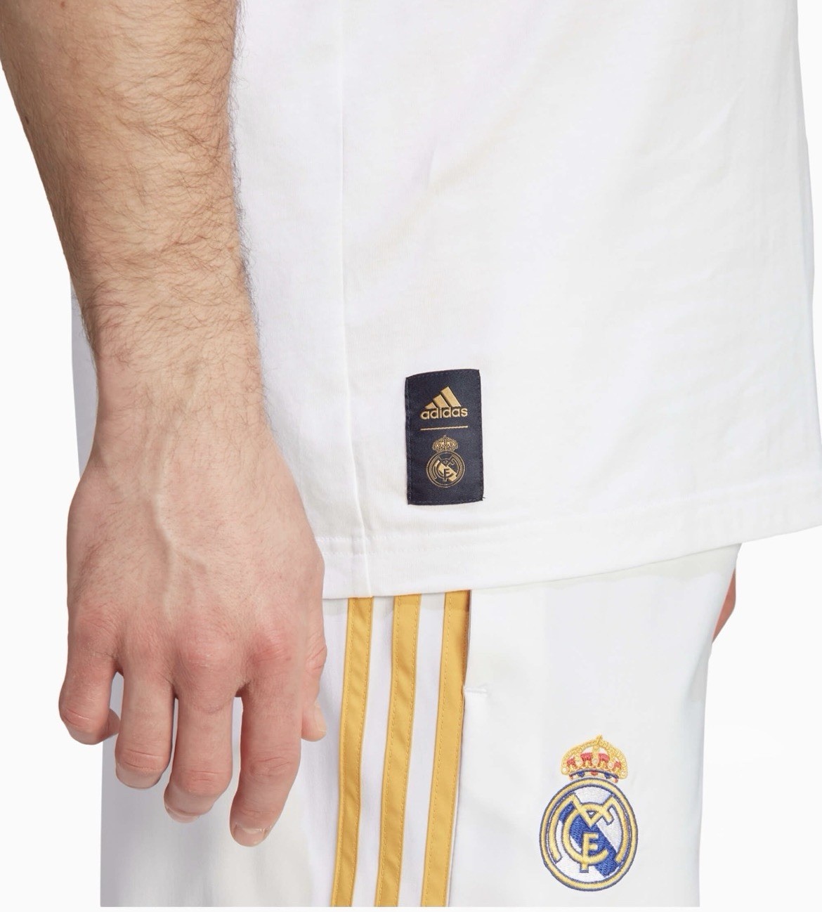 adidas Real Madrid ¡Hala Madrid! White Graphic Cotton Tee Men's M Crew Neck gallery