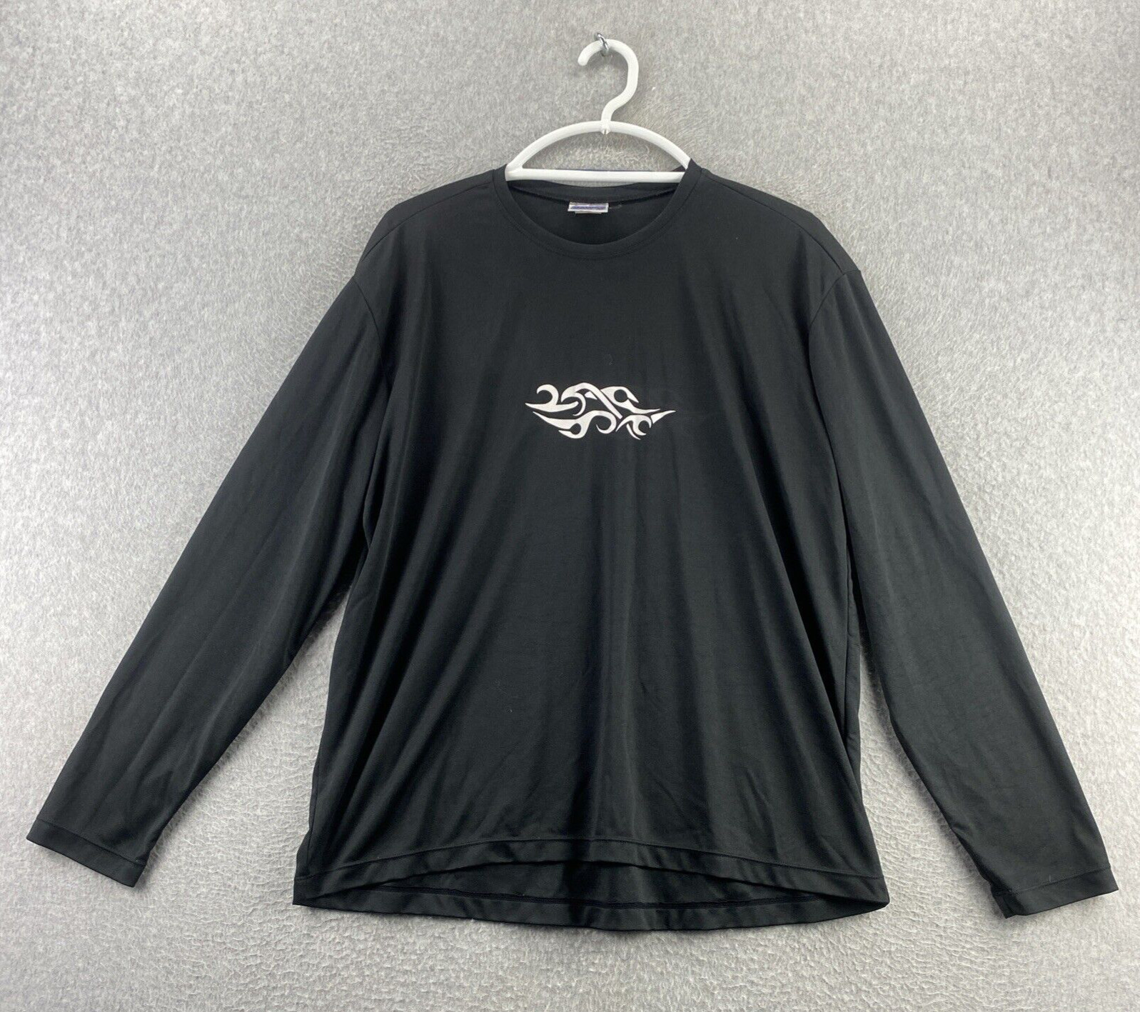 Hawaii Five-0 Surf Co XL Black Long Sleeve Graphic Tee Crew Neck Polyester
