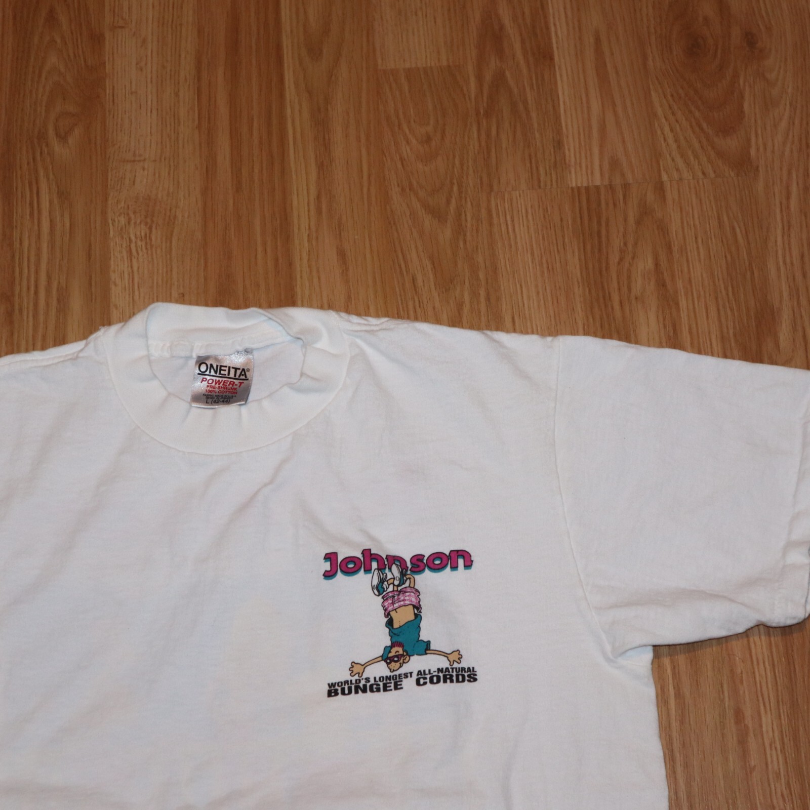Vintage 1990s Big Johnson Bungee Cord Jumping Shirt Funny Humor 90s Large gallery