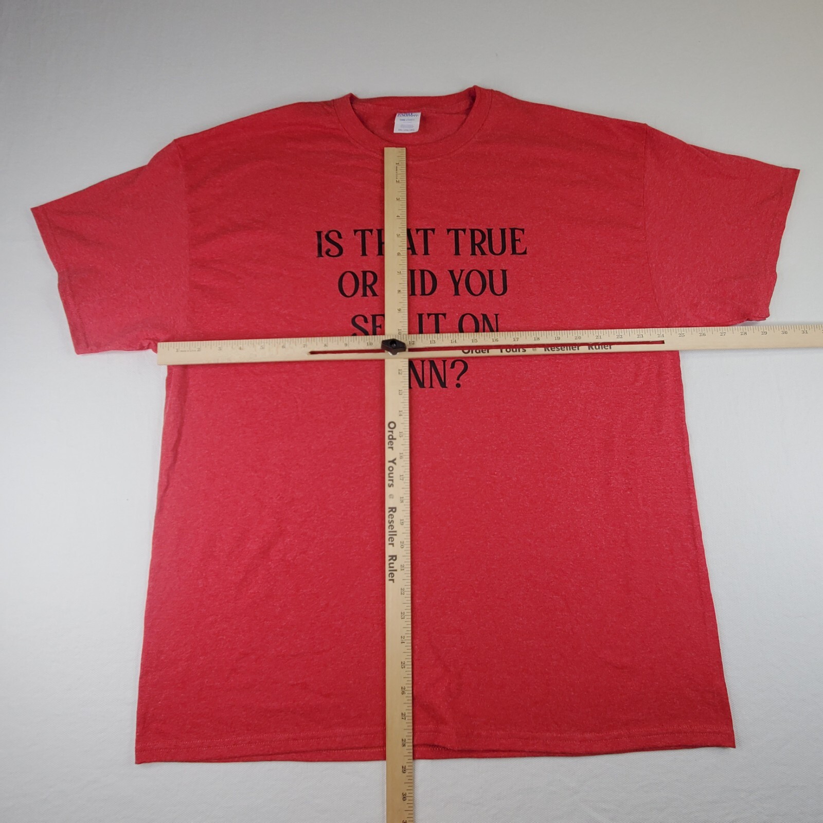 Funny Fake News Shirt Mens 2XL Red Short Sleeve Soft Cotton Is That True or CNN gallery
