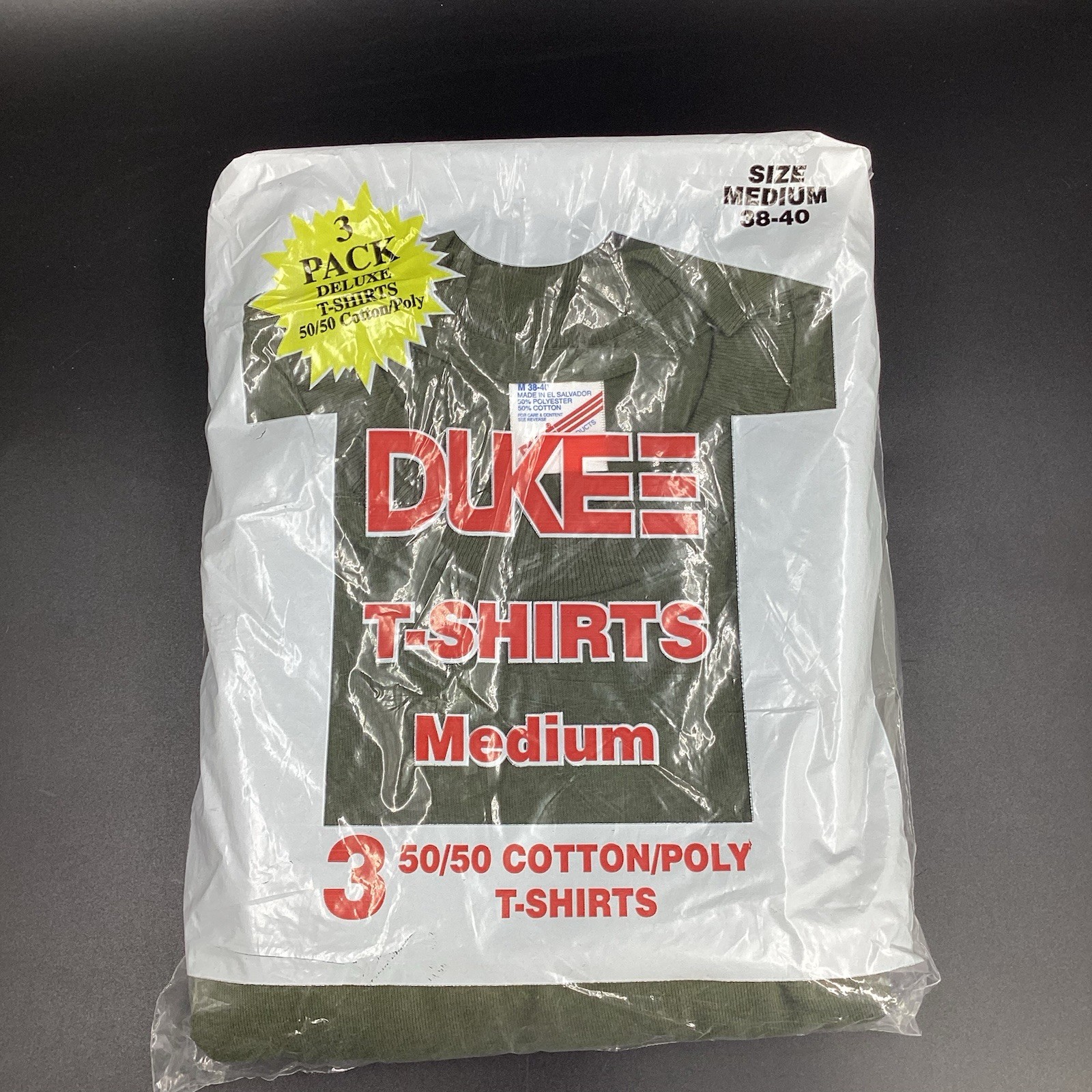 Duke Tactical T-Shirts 50/50 Cotton Poly - Olive 3 Pack Size Medium NEW! gallery