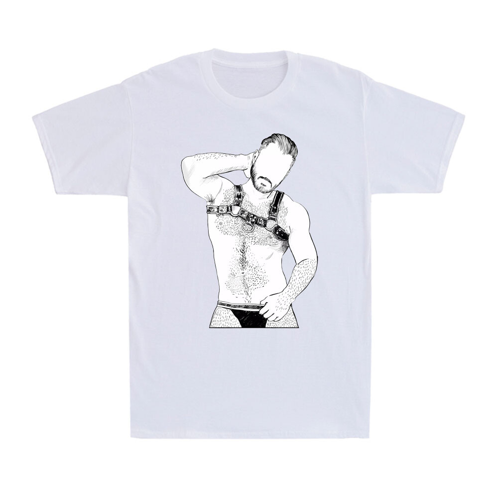 Gay Leather Gay Daddy Man Bear Kink Fetish BDSM Gay Harness Men's T-Shirt gallery