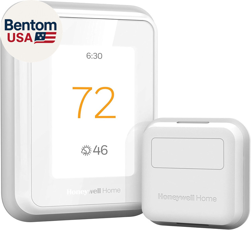 T9 Wifi Smart Thermostat with 1 Smart Room Sensor, Touchscreen Display, White