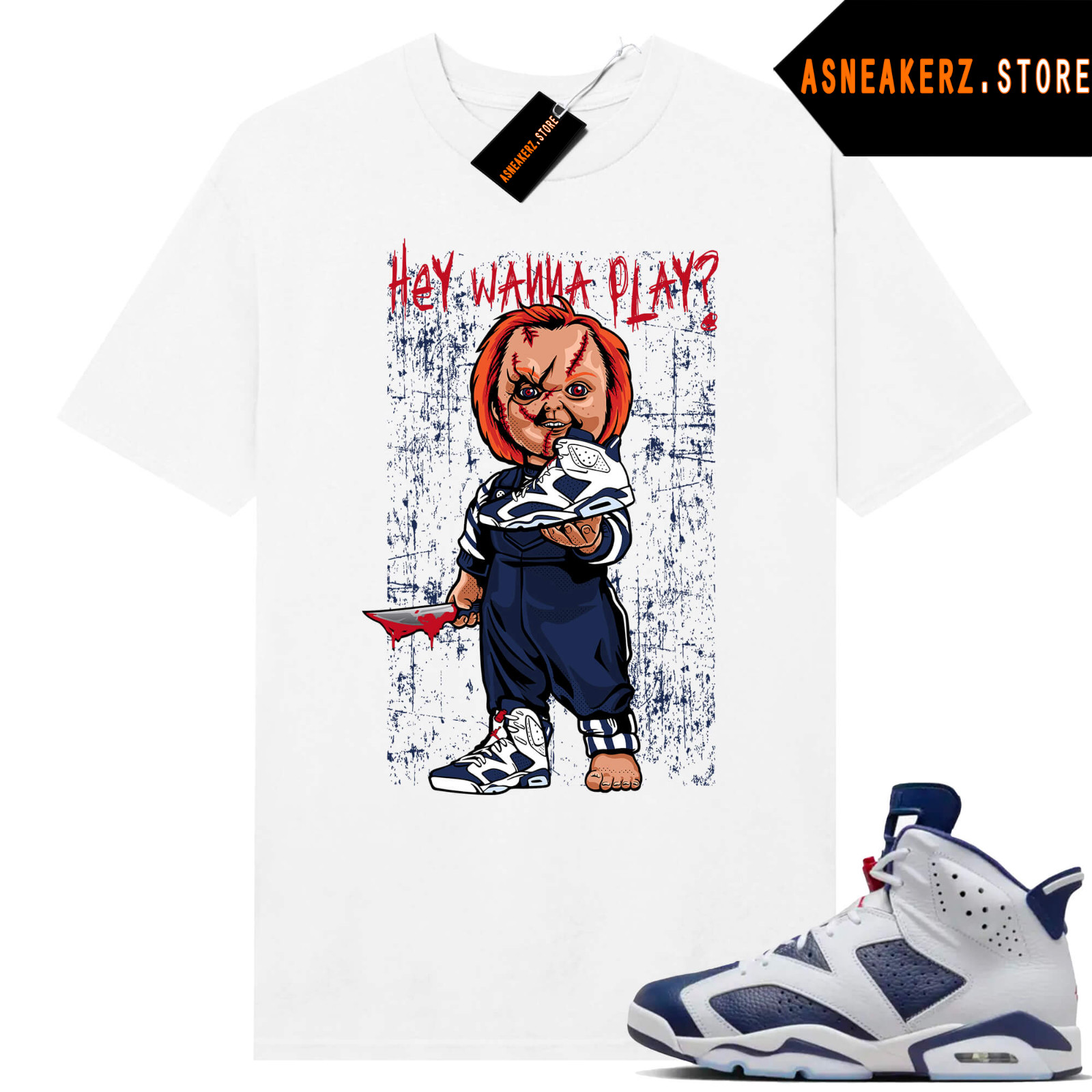 Shirt To Match Jordan 6 Olympic Sneaker Matching Tee Sneakerhead Chucky