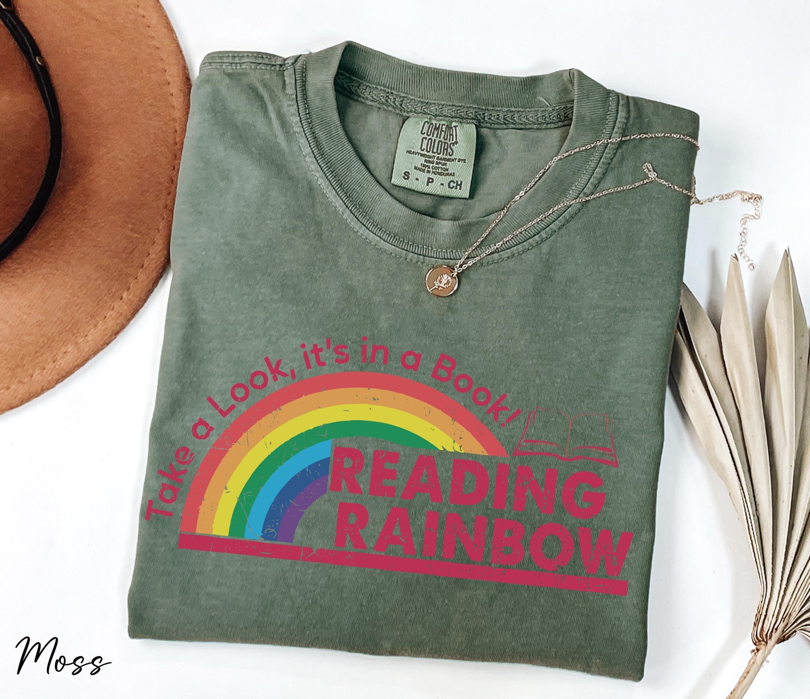 Comfort Colors® Take a Look It's in a Book Shirt, Reading Rainbow Shirt, Book Lo gallery