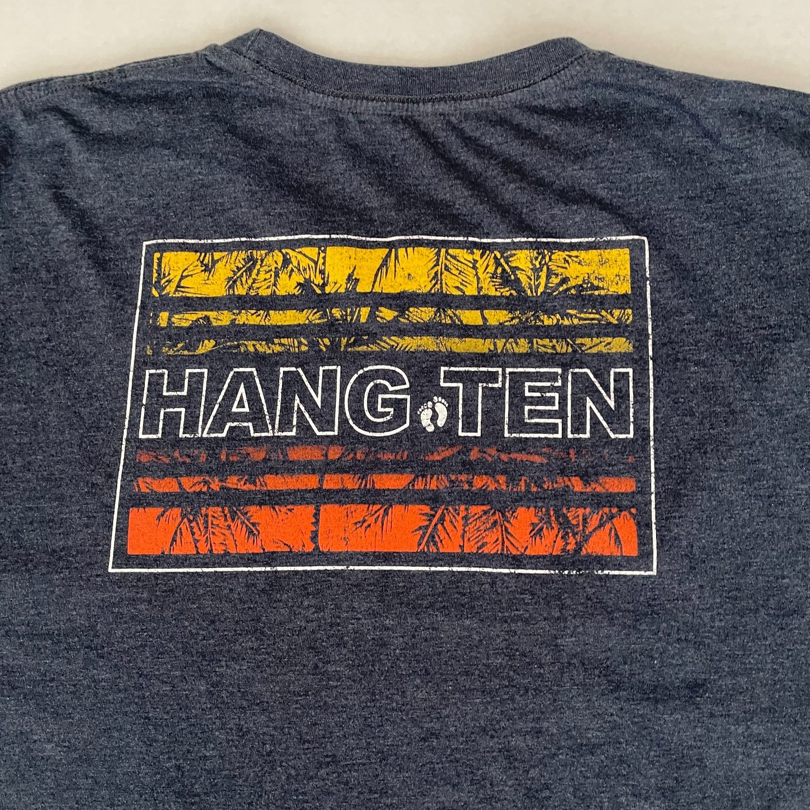 Hang Ten Shirt 2XL Blaue Men’s Surf California Hawaii Florida Distressed