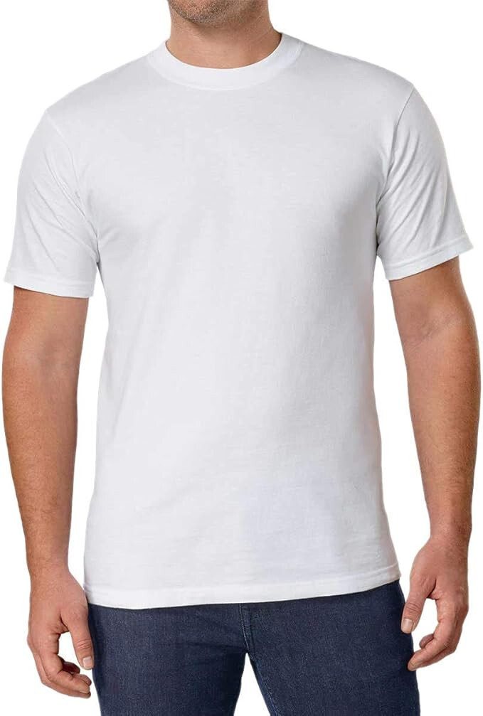 Kirkland Signature Men's Crew Neck T-Shirts | White | Small gallery