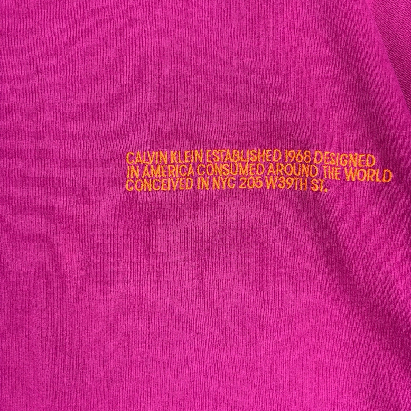 Calvin Klein 205W39NYC Mens Pink Logo Mock Neck Short Sleeve Cotton Knit XL gallery