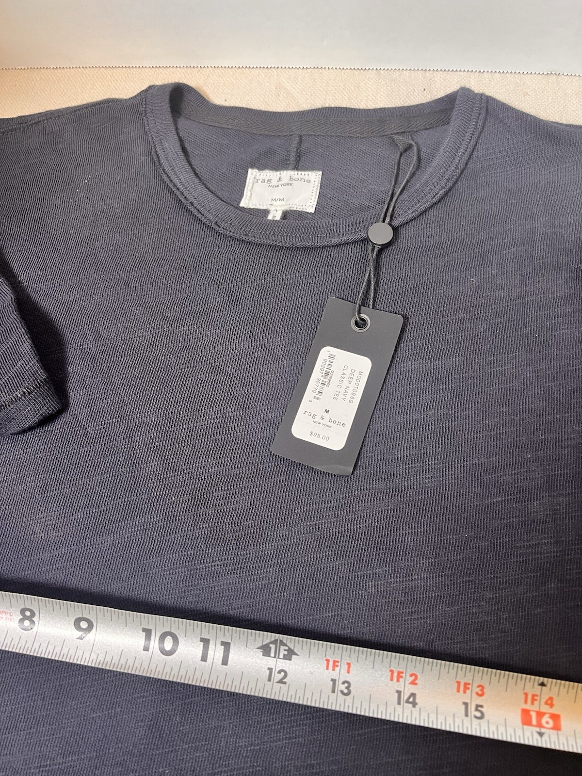 NWT Rag & Bone Men's Classic Tee Deep Navy Size Medium MSRP $95 gallery