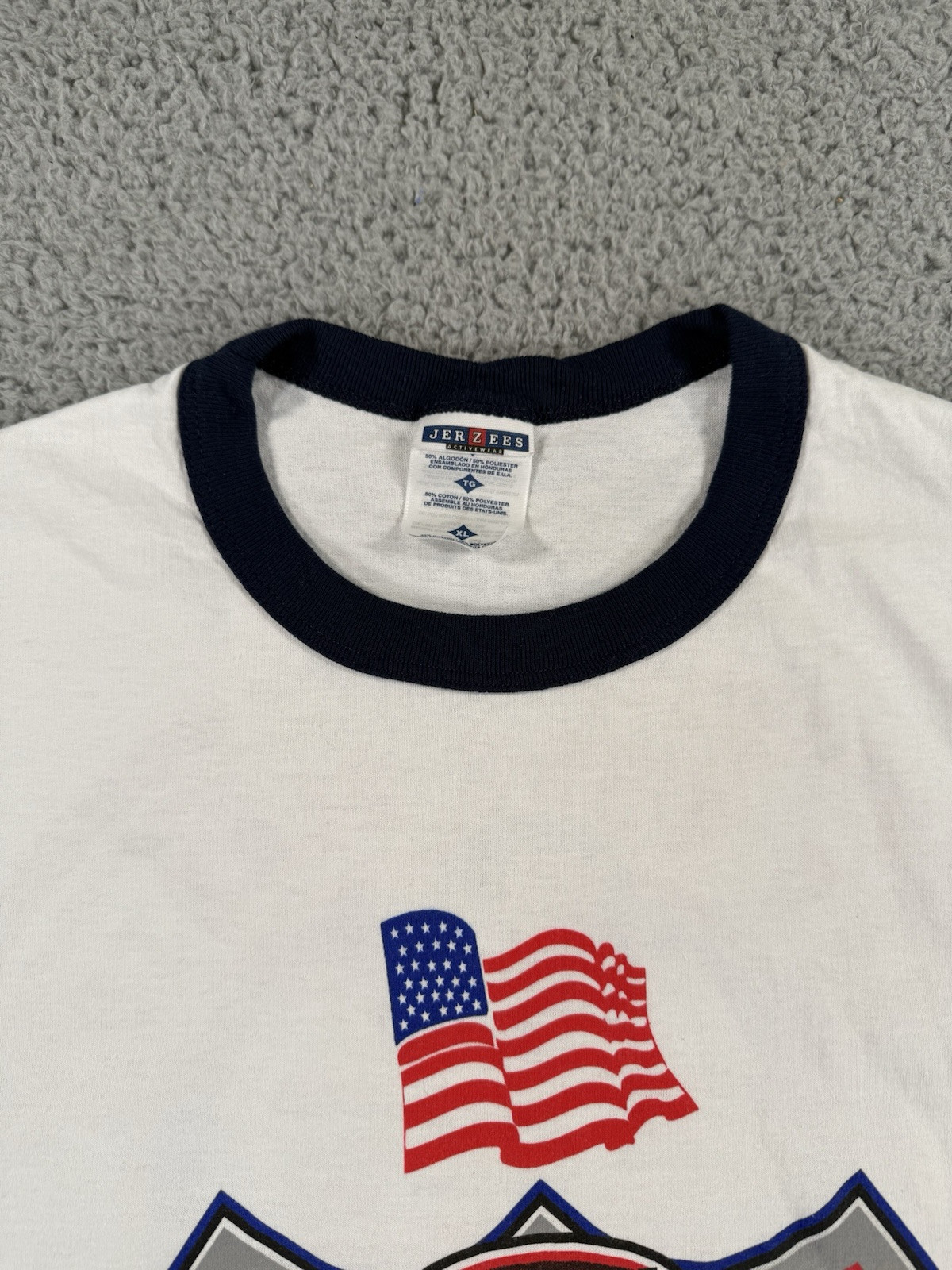 Vintage New York Giants T Shirt Mens XL White Y2K 2001 Season Center Logo Flag gallery