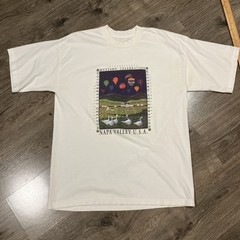 Vintage Mustard Celebration Napa Valley T Shirt Graphic Art Tee SZ XL Calistoga
