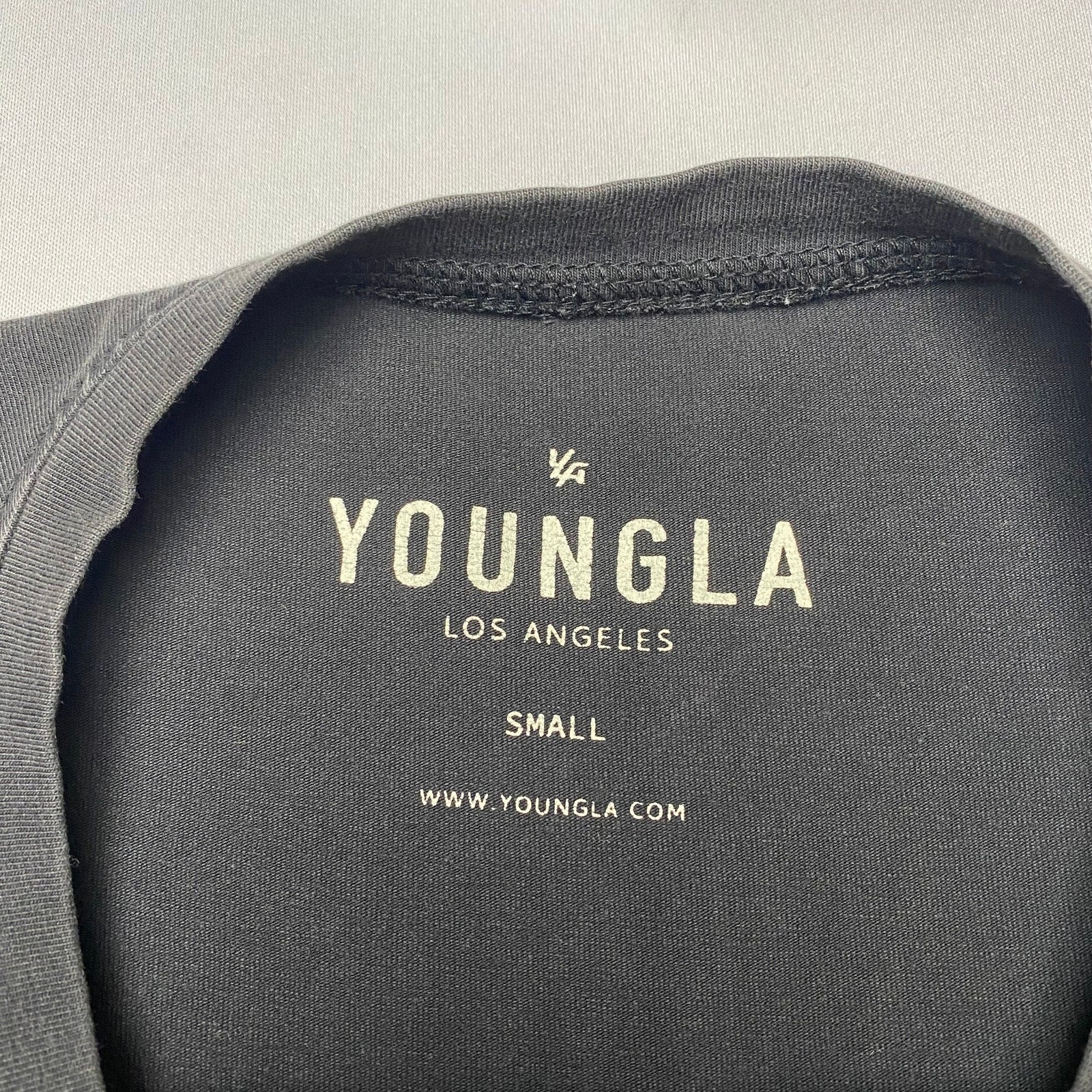 YoungLA 449 Washed Drip Tee Shirt Men's Small Always Improving Gym Rare gallery