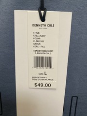 Kenneth Cole Large T-Shirt Clear Sky Blue Short Sleeve Bubble Logo NWT $49