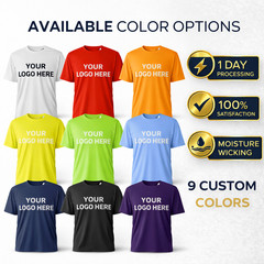 Wholesale Custom Dri Fit Shirts Bulk Team Performance Tee LOT Team Business