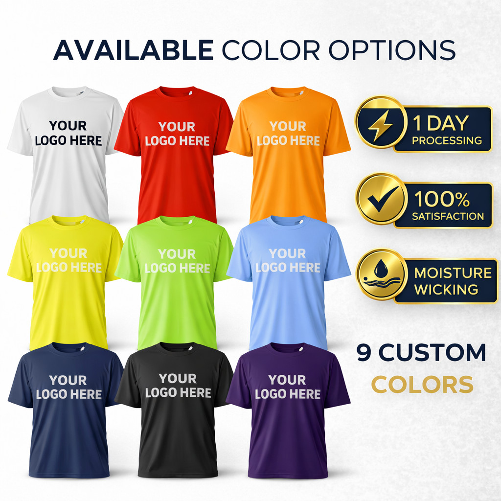 Wholesale Custom Dri Fit Shirts Bulk Team Performance Tee LOT Team Business gallery