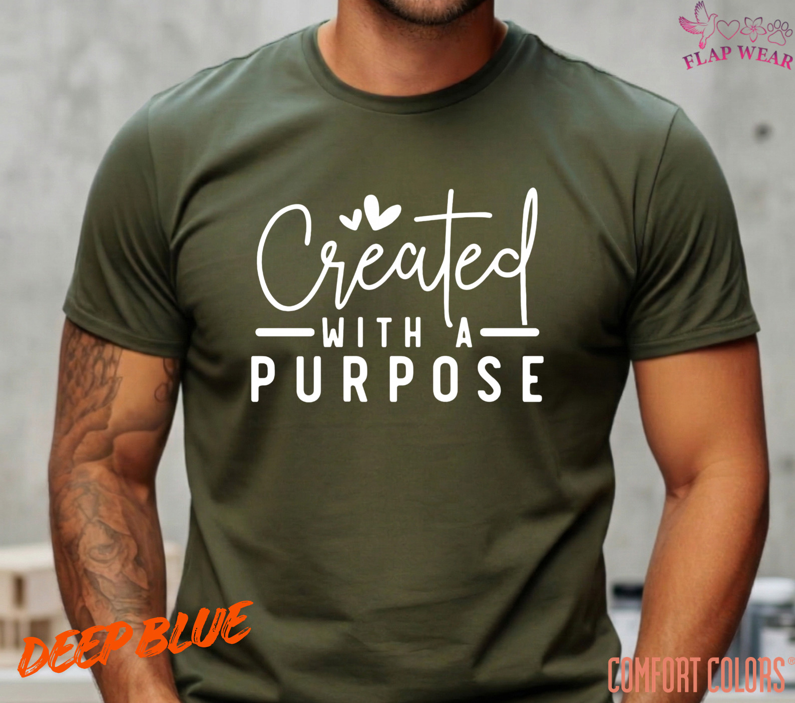Unisex Created With A Purp T-Shirt, Men T shirt,Women T shirt Gift Christian Top gallery