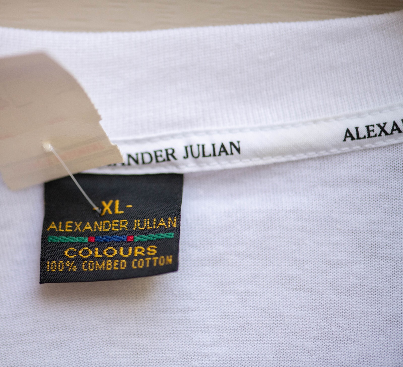Vintage Alexander Julian T-Shirt Men’s XL White 100% Combed Cotton Single Stitch gallery