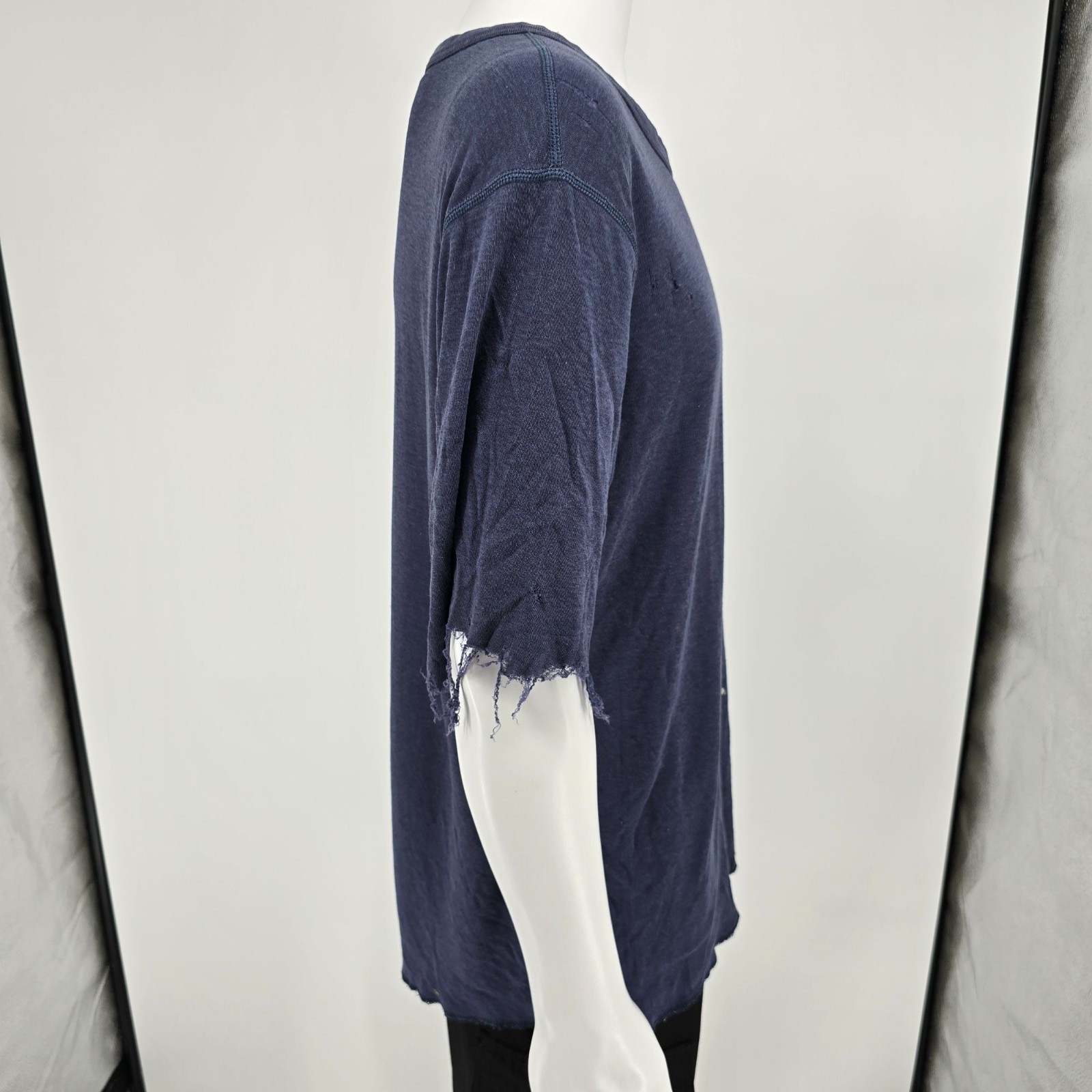 Thrashed Duofold Navy Blue Merino Wool/Nylon Blend Dual Layer Thermal Top (L/XL) gallery