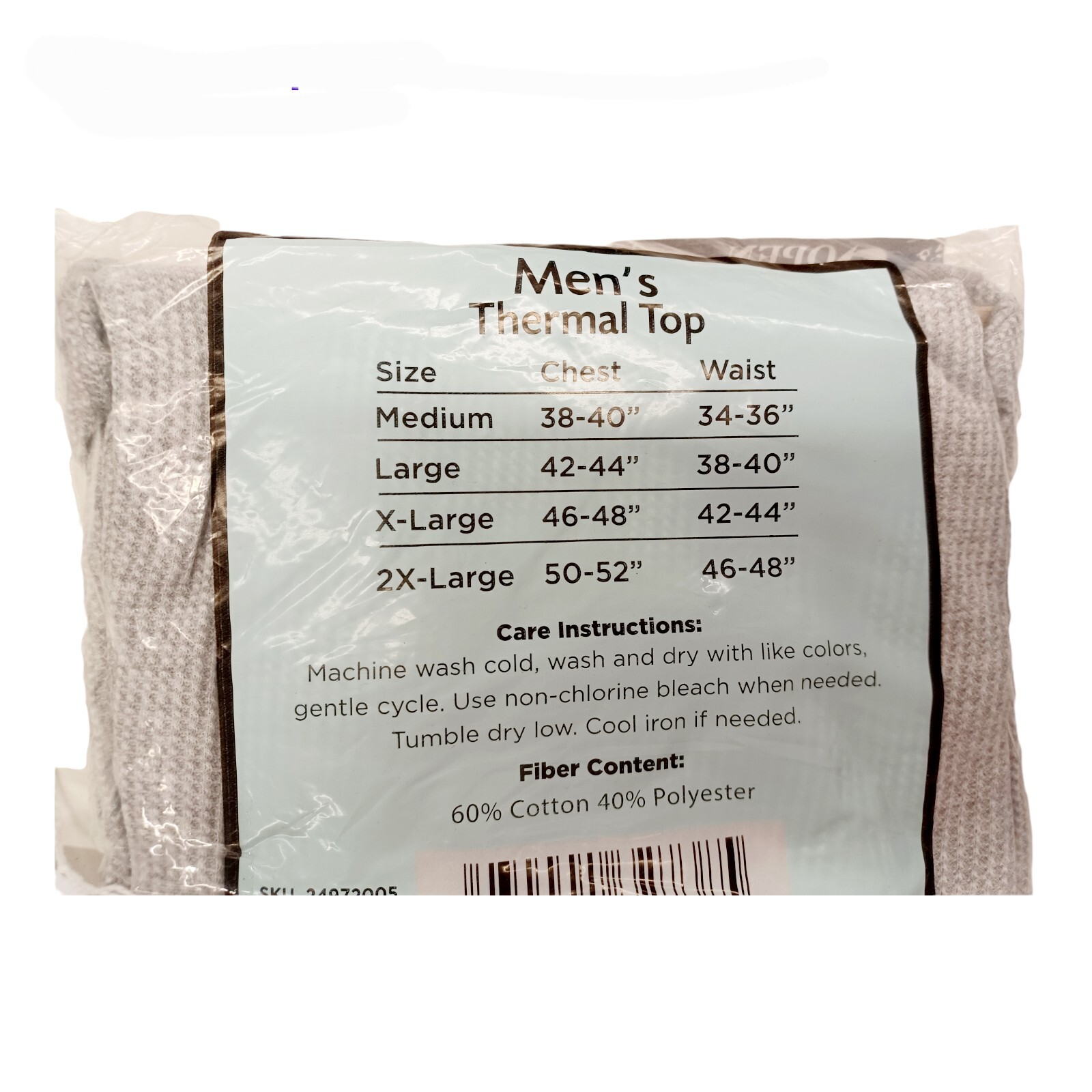 Open Trails Thermal Underwear Top-2XL-Men's Gray Base Layer gallery