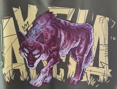 T-shirt Black Canadian Wolf