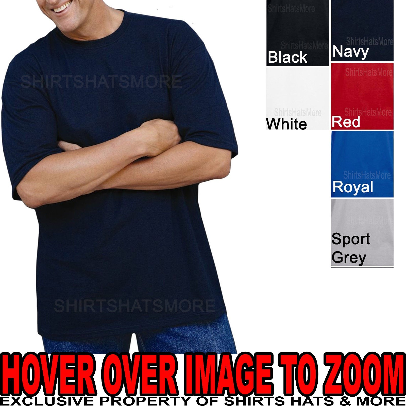 Gildan Mens T-Shirt Big & Tall 100% PRESHRUNK Cotton Sizes LT XLT 2XLT 3XLT NEW gallery