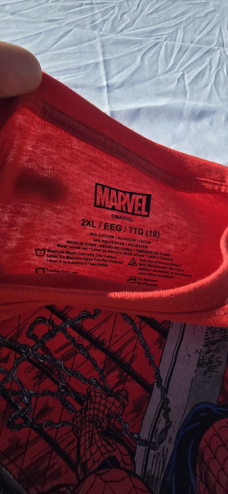 Marvel Spider-Man Mens Red long-sleeve t-shirt Size 2XL gallery