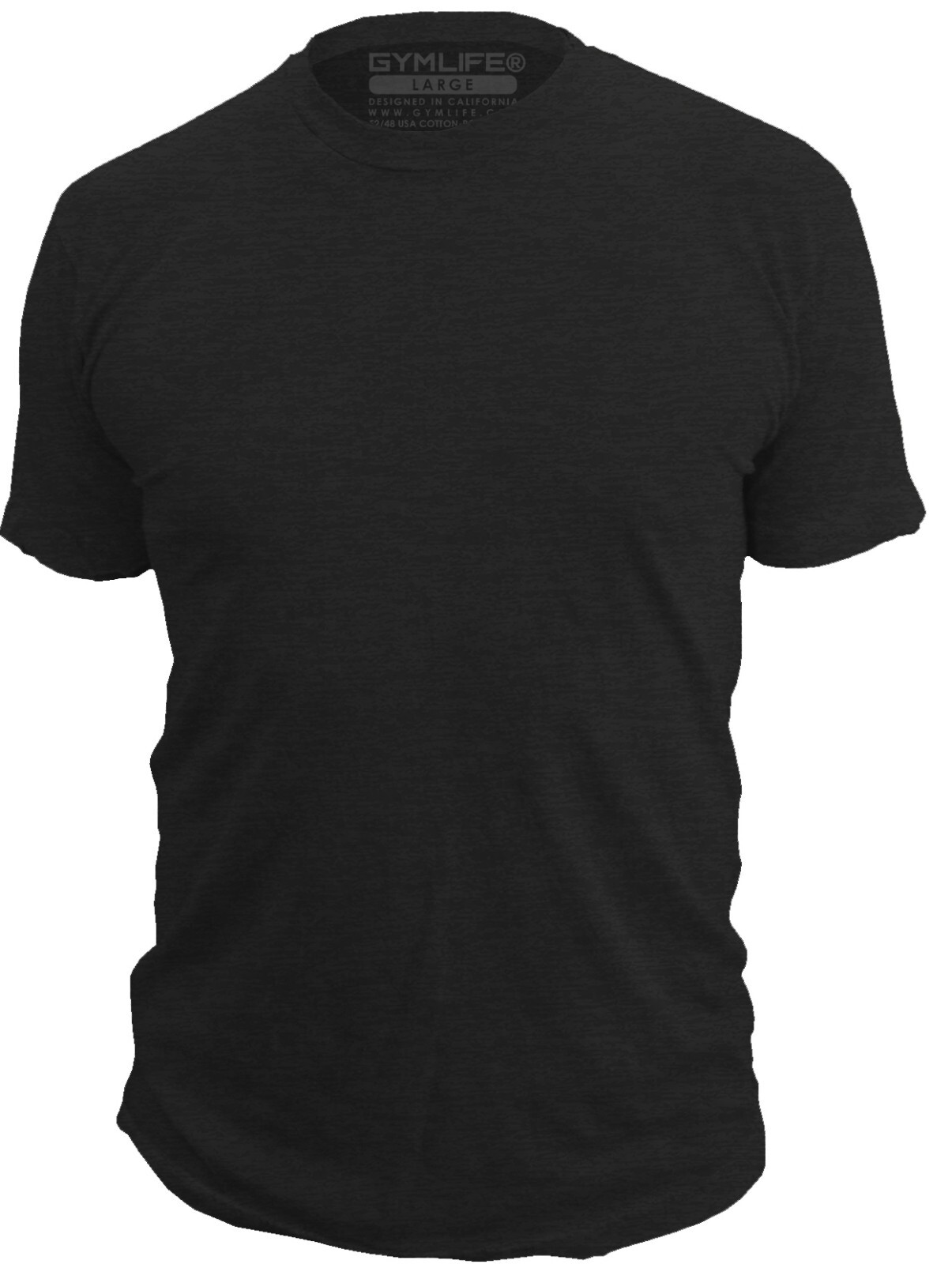Gym Life® BLANK Tee Men's Athletic T-Shirt Work Out Exercise Fitness Shirt Black gallery