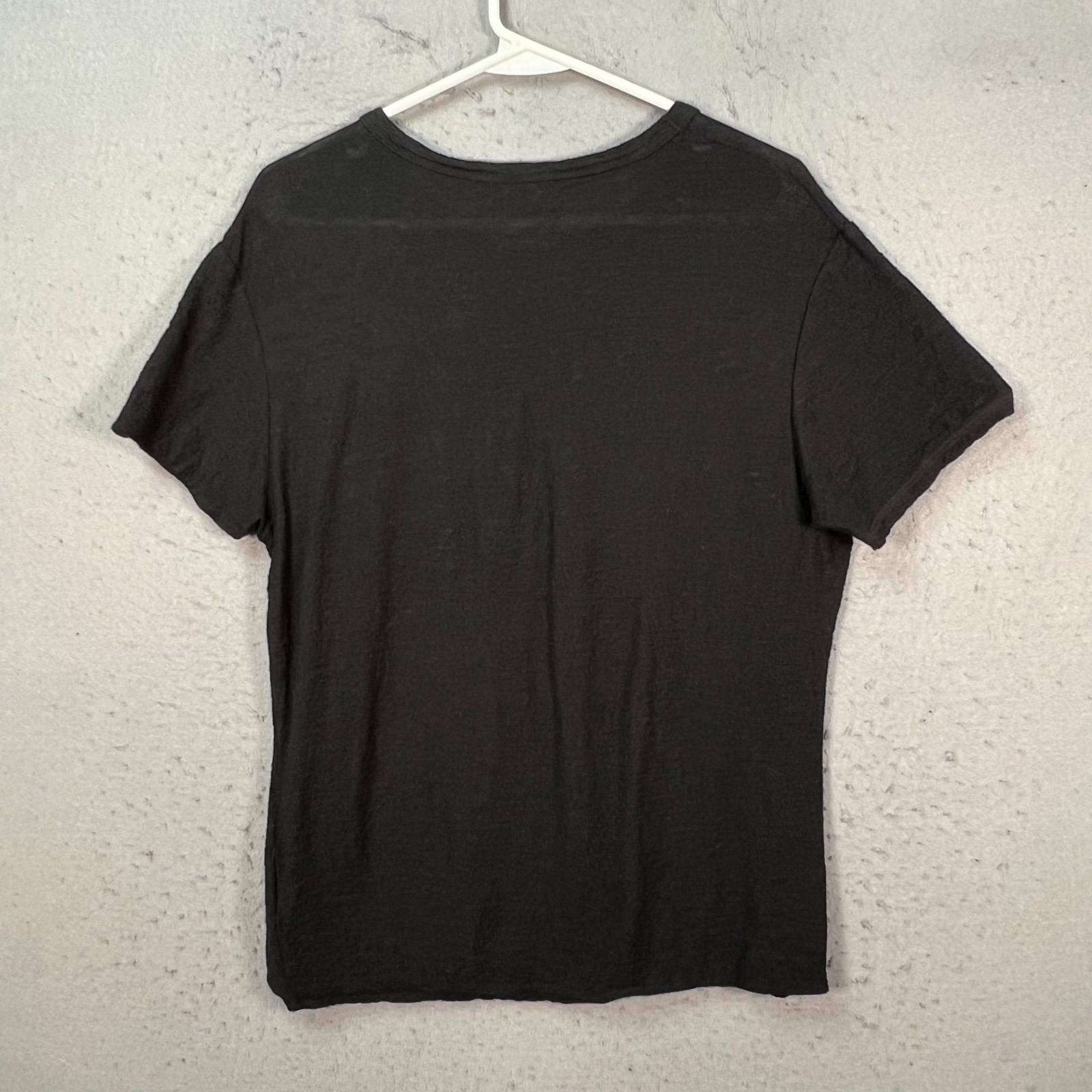 Arms Of Andes Black Alpaca Wool Pocket T-Shirt Size Medium Made In Peru gallery