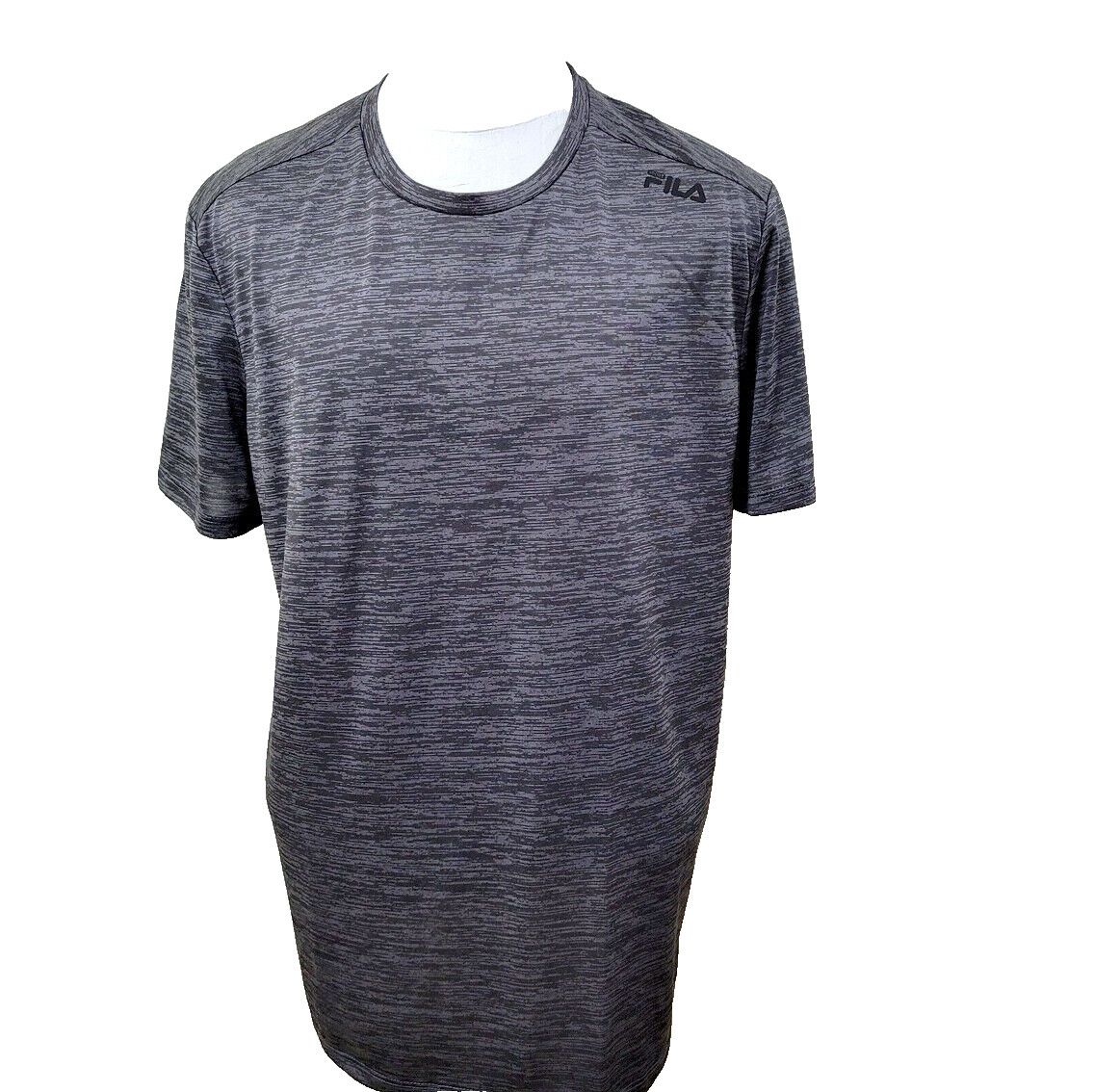 Fila Sport Running Men's Size XXL Gray Pinstripe Athletic Crew-Neck T-Shirt gallery