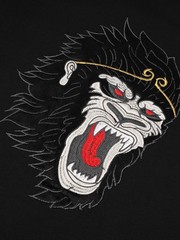 Niepce Men’s Raging Monkey Embroidery Tee Japanese Streetwear T-Shirt