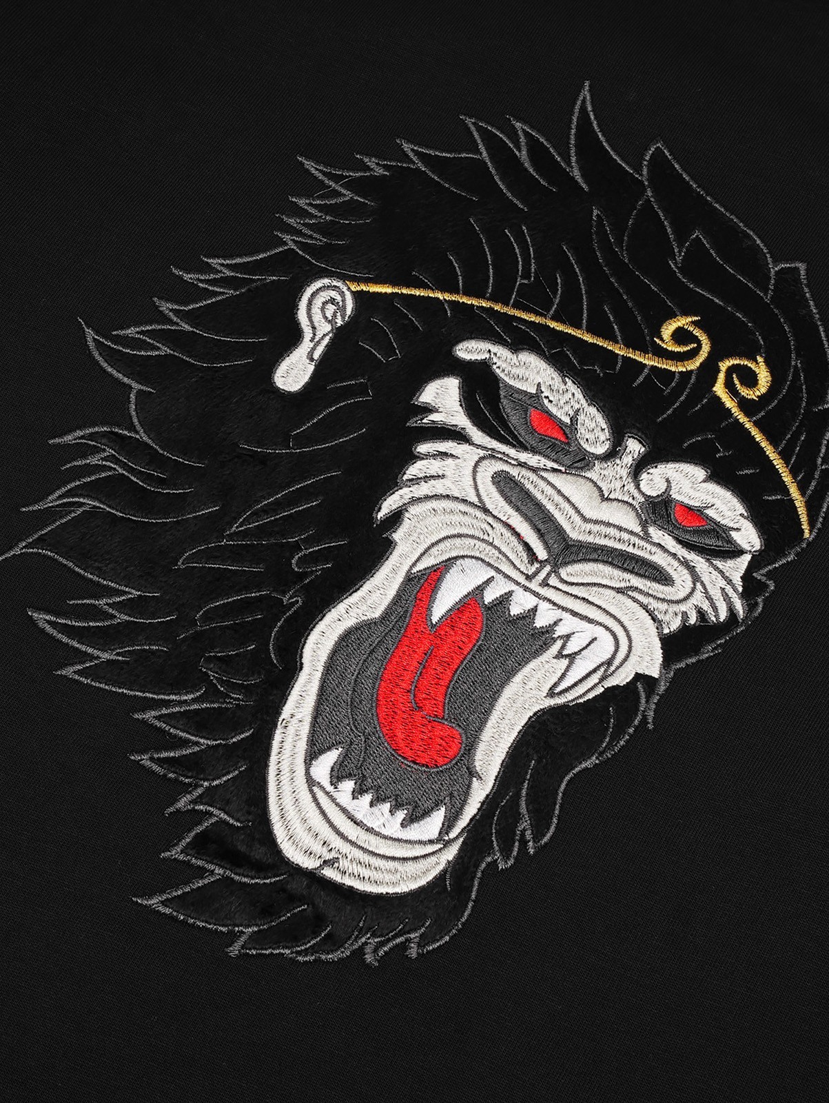 Niepce Men's Raging Monkey Embroidery Tee Japanese Streetwear T-Shirt gallery