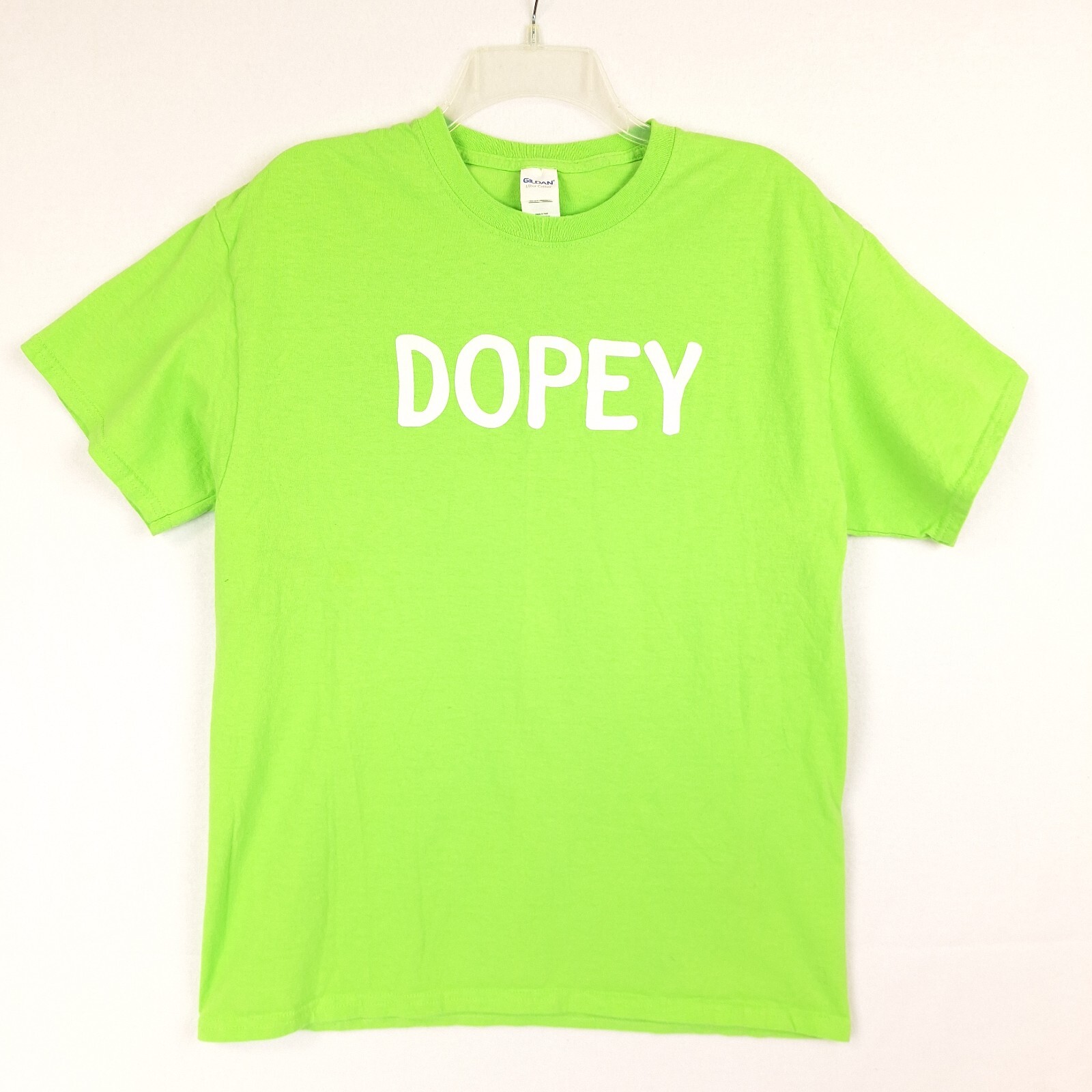 T Shirt Mens L Lime Green Short Sleeve Crew Neck Streetwear Adults Gen Z Humor