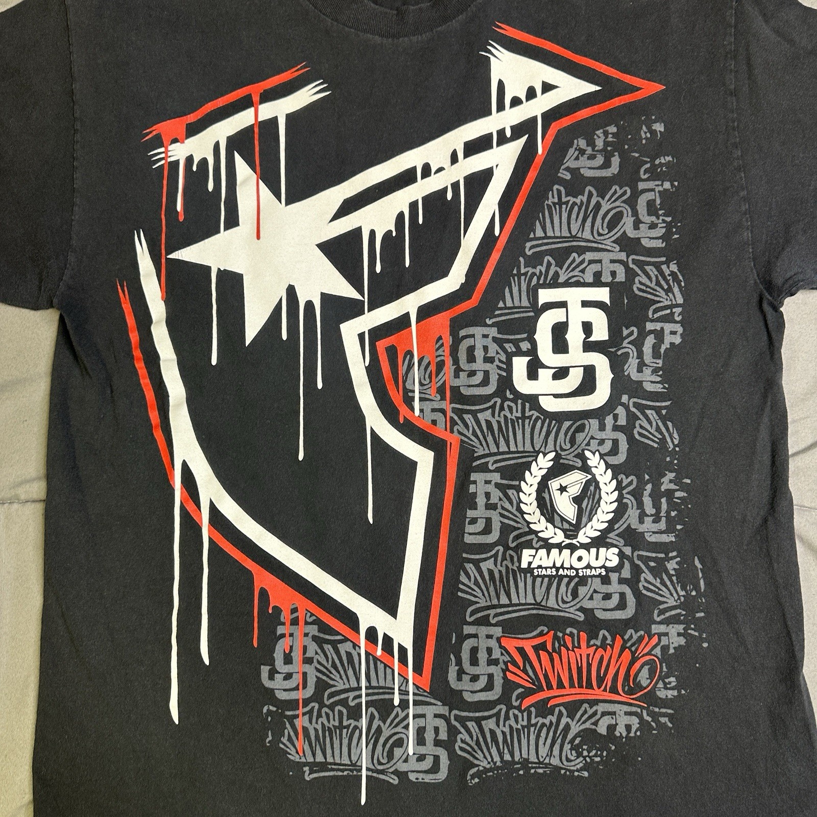 Famous Stars and Straps x TWITCH Jeremy Stenberg Y2K T-Shirt Black Size Large gallery