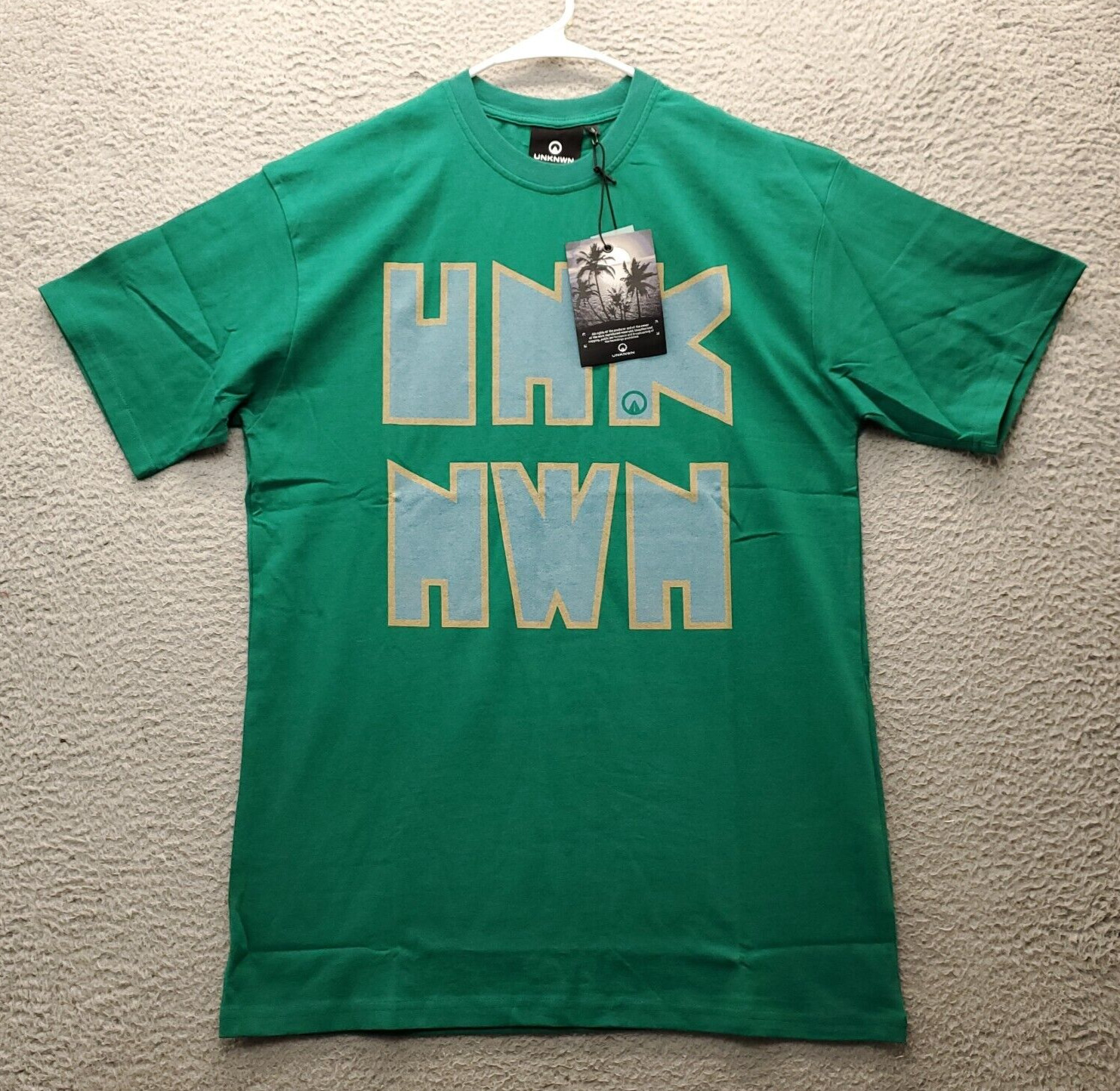 Unknwn Tee Shirt Mens Small Green Short Sleeve Streetwear Oversized Crew Neck gallery