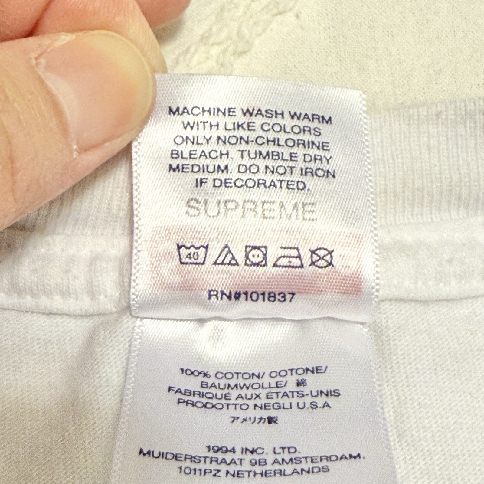 Supreme SS24 Futura Box Logo Tee White Cotton Crew Neck Short Sleeve Large gallery